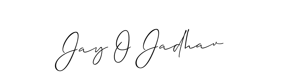 Design your own signature with our free online signature maker. With this signature software, you can create a handwritten (Allison_Script) signature for name Jay O Jadhav. Jay O Jadhav signature style 2 images and pictures png