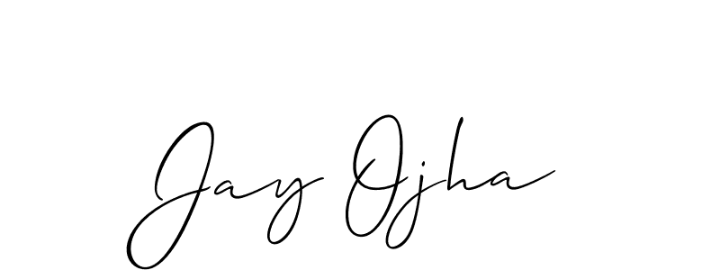 if you are searching for the best signature style for your name Jay Ojha. so please give up your signature search. here we have designed multiple signature styles  using Allison_Script. Jay Ojha signature style 2 images and pictures png
