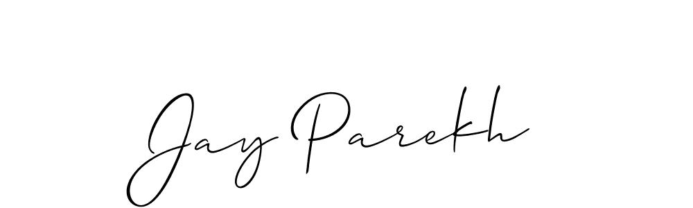 Make a beautiful signature design for name Jay Parekh. With this signature (Allison_Script) style, you can create a handwritten signature for free. Jay Parekh signature style 2 images and pictures png
