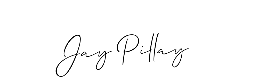 Design your own signature with our free online signature maker. With this signature software, you can create a handwritten (Allison_Script) signature for name Jay Pillay. Jay Pillay signature style 2 images and pictures png