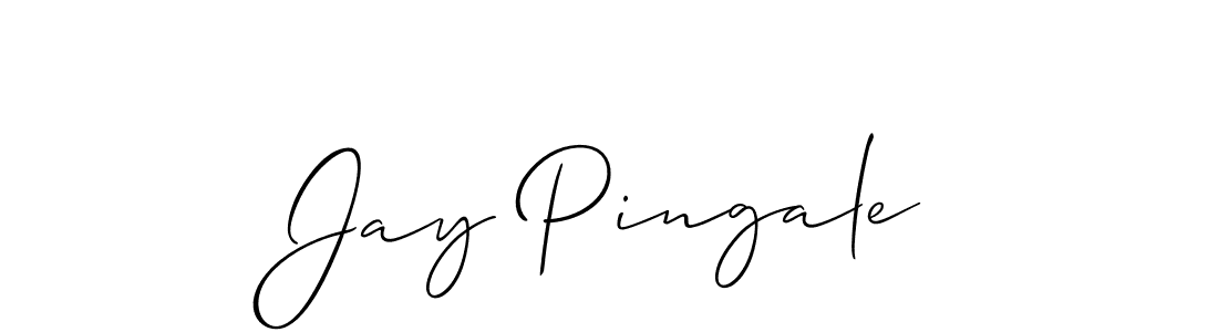 Create a beautiful signature design for name Jay Pingale. With this signature (Allison_Script) fonts, you can make a handwritten signature for free. Jay Pingale signature style 2 images and pictures png