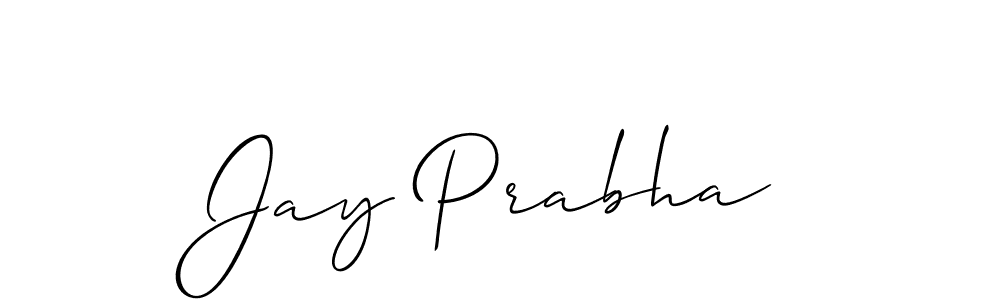 Create a beautiful signature design for name Jay Prabha. With this signature (Allison_Script) fonts, you can make a handwritten signature for free. Jay Prabha signature style 2 images and pictures png