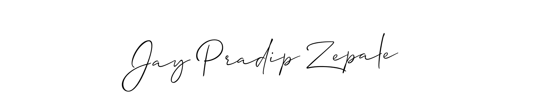 How to Draw Jay Pradip Zepale signature style? Allison_Script is a latest design signature styles for name Jay Pradip Zepale. Jay Pradip Zepale signature style 2 images and pictures png