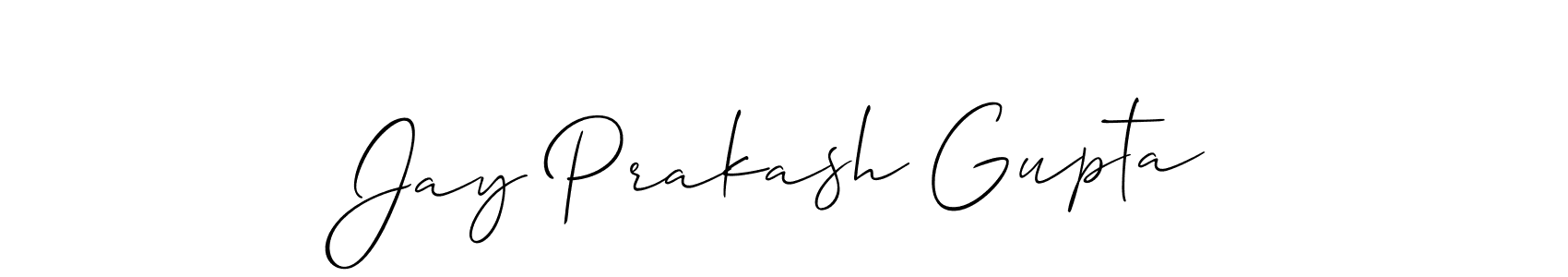Also You can easily find your signature by using the search form. We will create Jay Prakash Gupta name handwritten signature images for you free of cost using Allison_Script sign style. Jay Prakash Gupta signature style 2 images and pictures png