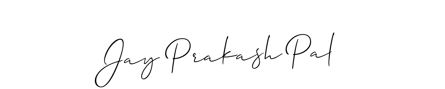 Use a signature maker to create a handwritten signature online. With this signature software, you can design (Allison_Script) your own signature for name Jay Prakash Pal. Jay Prakash Pal signature style 2 images and pictures png