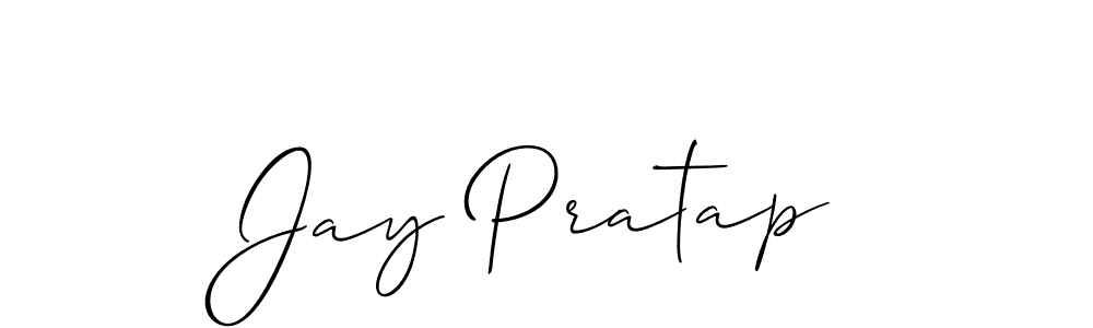 Similarly Allison_Script is the best handwritten signature design. Signature creator online .You can use it as an online autograph creator for name Jay Pratap. Jay Pratap signature style 2 images and pictures png