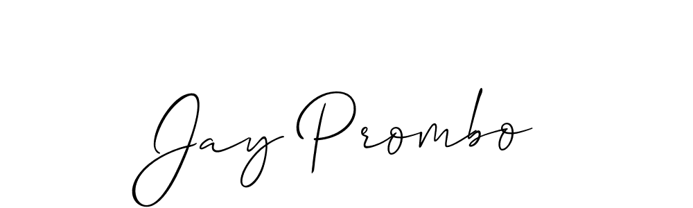 How to make Jay Prombo signature? Allison_Script is a professional autograph style. Create handwritten signature for Jay Prombo name. Jay Prombo signature style 2 images and pictures png
