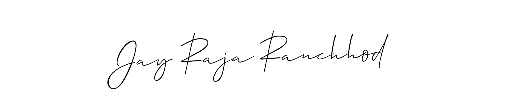 Create a beautiful signature design for name Jay Raja Ranchhod. With this signature (Allison_Script) fonts, you can make a handwritten signature for free. Jay Raja Ranchhod signature style 2 images and pictures png