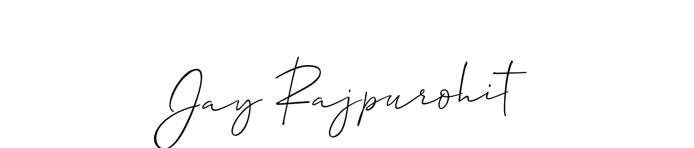 You should practise on your own different ways (Allison_Script) to write your name (Jay Rajpurohit) in signature. don't let someone else do it for you. Jay Rajpurohit signature style 2 images and pictures png
