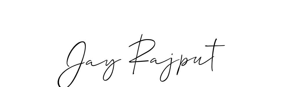 Use a signature maker to create a handwritten signature online. With this signature software, you can design (Allison_Script) your own signature for name Jay Rajput. Jay Rajput signature style 2 images and pictures png