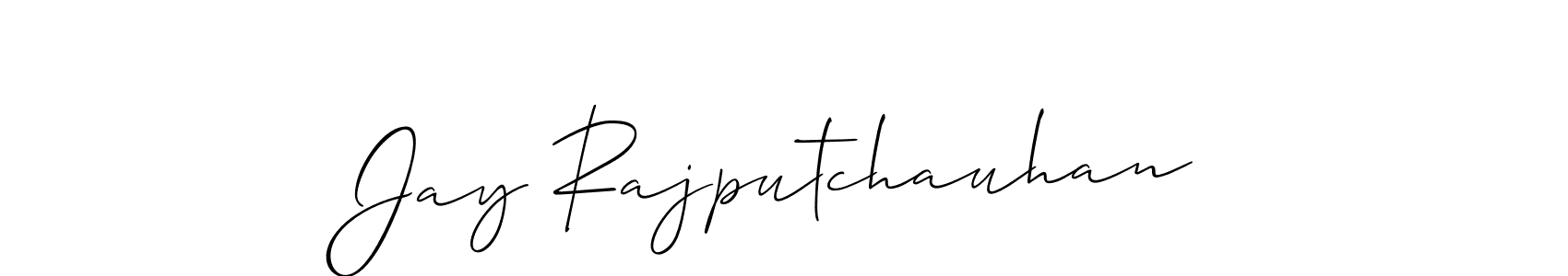 Create a beautiful signature design for name Jay Rajputchauhan. With this signature (Allison_Script) fonts, you can make a handwritten signature for free. Jay Rajputchauhan signature style 2 images and pictures png