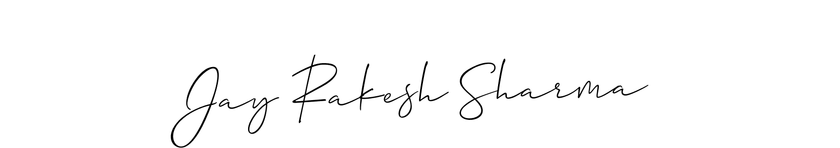 Make a short Jay Rakesh Sharma signature style. Manage your documents anywhere anytime using Allison_Script. Create and add eSignatures, submit forms, share and send files easily. Jay Rakesh Sharma signature style 2 images and pictures png