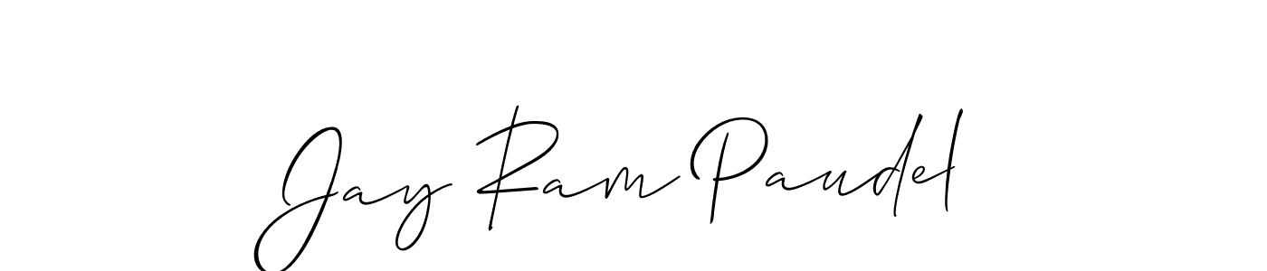 Make a short Jay Ram Paudel signature style. Manage your documents anywhere anytime using Allison_Script. Create and add eSignatures, submit forms, share and send files easily. Jay Ram Paudel signature style 2 images and pictures png