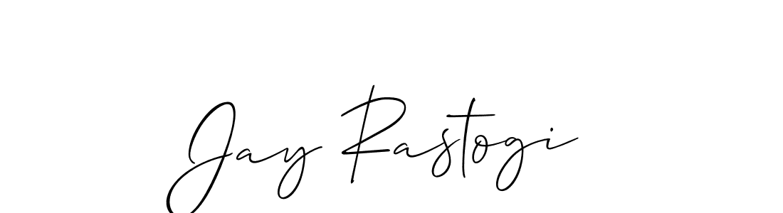 Design your own signature with our free online signature maker. With this signature software, you can create a handwritten (Allison_Script) signature for name Jay Rastogi. Jay Rastogi signature style 2 images and pictures png