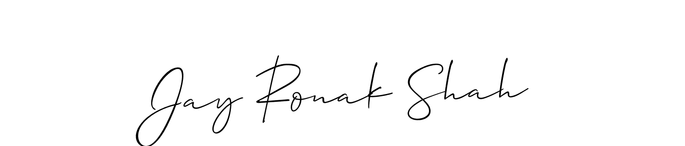 It looks lik you need a new signature style for name Jay Ronak Shah. Design unique handwritten (Allison_Script) signature with our free signature maker in just a few clicks. Jay Ronak Shah signature style 2 images and pictures png