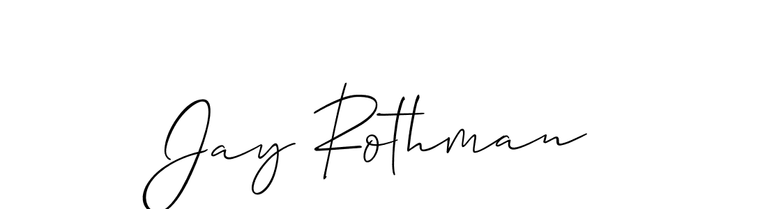 Make a beautiful signature design for name Jay Rothman. With this signature (Allison_Script) style, you can create a handwritten signature for free. Jay Rothman signature style 2 images and pictures png