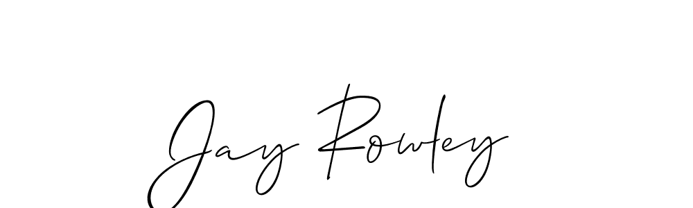 Use a signature maker to create a handwritten signature online. With this signature software, you can design (Allison_Script) your own signature for name Jay Rowley. Jay Rowley signature style 2 images and pictures png