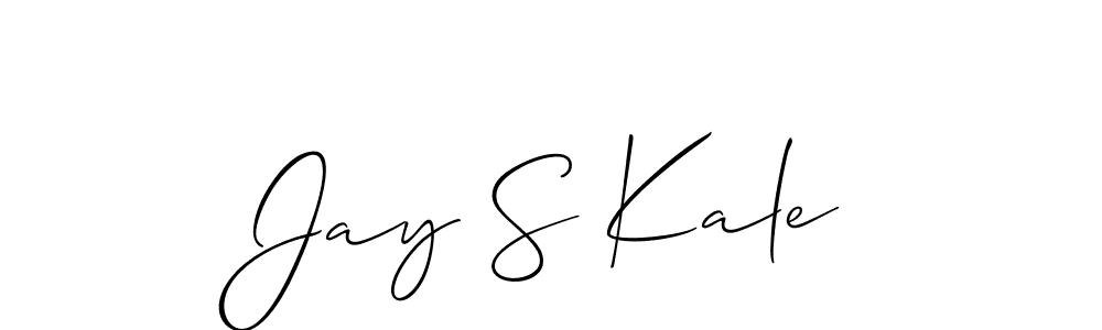Use a signature maker to create a handwritten signature online. With this signature software, you can design (Allison_Script) your own signature for name Jay S Kale. Jay S Kale signature style 2 images and pictures png