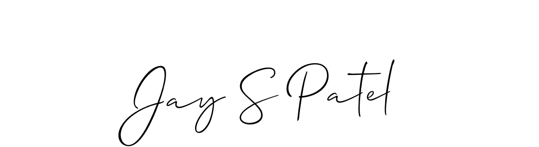 Use a signature maker to create a handwritten signature online. With this signature software, you can design (Allison_Script) your own signature for name Jay S Patel. Jay S Patel signature style 2 images and pictures png