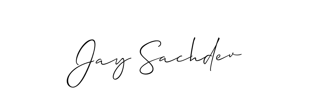 Allison_Script is a professional signature style that is perfect for those who want to add a touch of class to their signature. It is also a great choice for those who want to make their signature more unique. Get Jay Sachdev name to fancy signature for free. Jay Sachdev signature style 2 images and pictures png