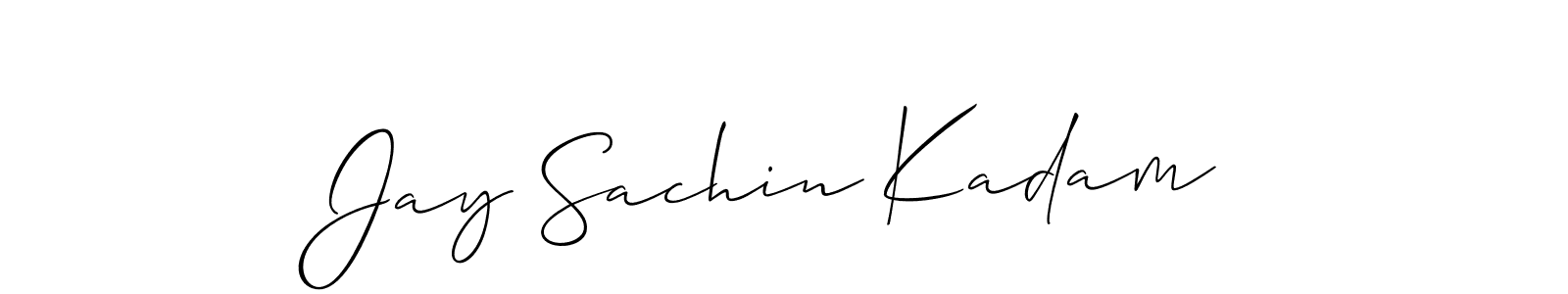 You can use this online signature creator to create a handwritten signature for the name Jay Sachin Kadam. This is the best online autograph maker. Jay Sachin Kadam signature style 2 images and pictures png