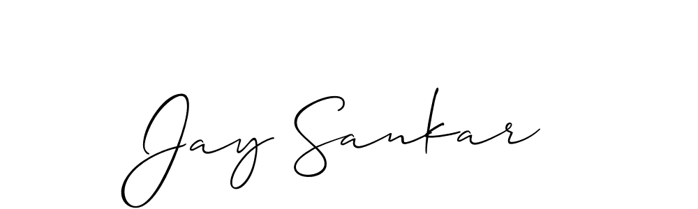 Make a beautiful signature design for name Jay Sankar. With this signature (Allison_Script) style, you can create a handwritten signature for free. Jay Sankar signature style 2 images and pictures png