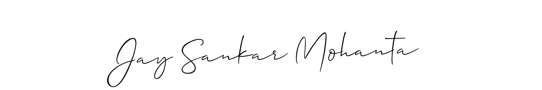 Jay Sankar Mohanta stylish signature style. Best Handwritten Sign (Allison_Script) for my name. Handwritten Signature Collection Ideas for my name Jay Sankar Mohanta. Jay Sankar Mohanta signature style 2 images and pictures png