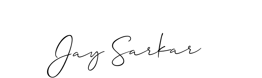 You should practise on your own different ways (Allison_Script) to write your name (Jay Sarkar) in signature. don't let someone else do it for you. Jay Sarkar signature style 2 images and pictures png