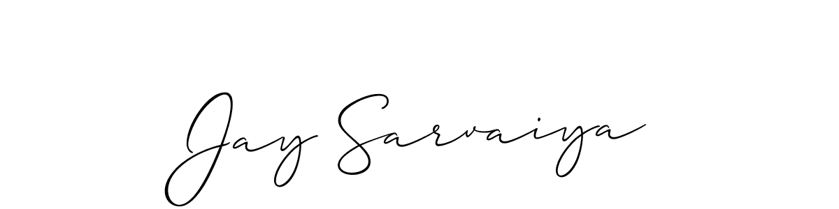Similarly Allison_Script is the best handwritten signature design. Signature creator online .You can use it as an online autograph creator for name Jay Sarvaiya. Jay Sarvaiya signature style 2 images and pictures png