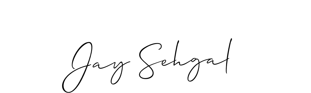 The best way (Allison_Script) to make a short signature is to pick only two or three words in your name. The name Jay Sehgal include a total of six letters. For converting this name. Jay Sehgal signature style 2 images and pictures png