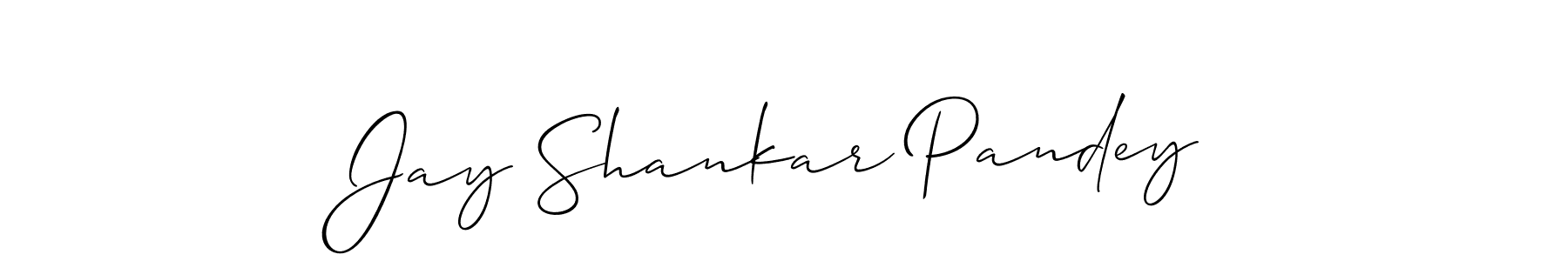 Use a signature maker to create a handwritten signature online. With this signature software, you can design (Allison_Script) your own signature for name Jay Shankar Pandey. Jay Shankar Pandey signature style 2 images and pictures png