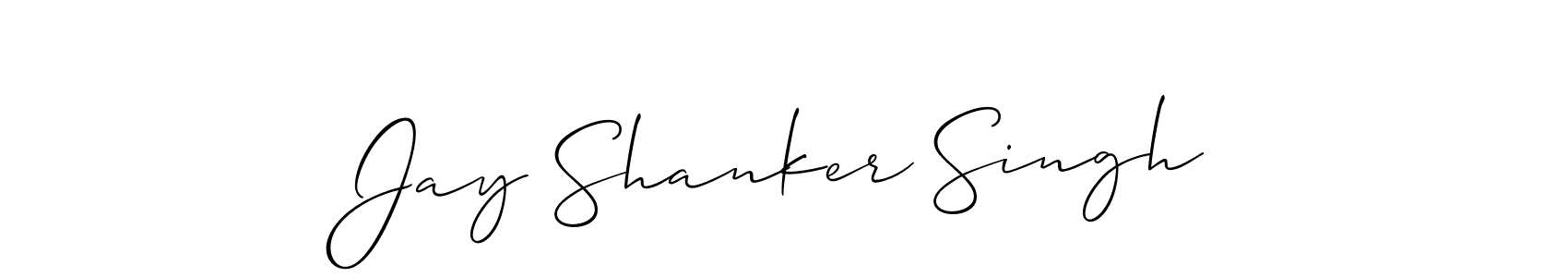 Make a beautiful signature design for name Jay Shanker Singh. With this signature (Allison_Script) style, you can create a handwritten signature for free. Jay Shanker Singh signature style 2 images and pictures png