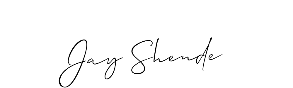 How to make Jay Shende signature? Allison_Script is a professional autograph style. Create handwritten signature for Jay Shende name. Jay Shende signature style 2 images and pictures png