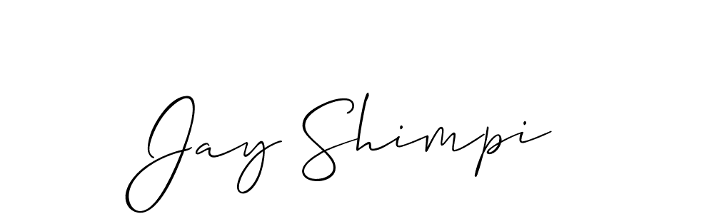 Create a beautiful signature design for name Jay Shimpi. With this signature (Allison_Script) fonts, you can make a handwritten signature for free. Jay Shimpi signature style 2 images and pictures png