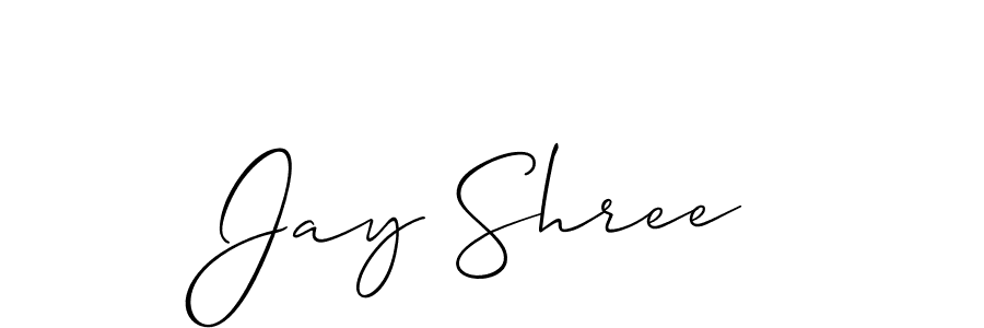 Also You can easily find your signature by using the search form. We will create Jay Shree name handwritten signature images for you free of cost using Allison_Script sign style. Jay Shree signature style 2 images and pictures png