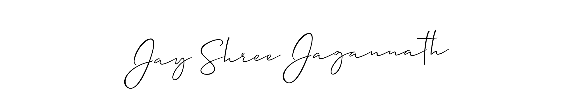 Design your own signature with our free online signature maker. With this signature software, you can create a handwritten (Allison_Script) signature for name Jay Shree Jagannath. Jay Shree Jagannath signature style 2 images and pictures png