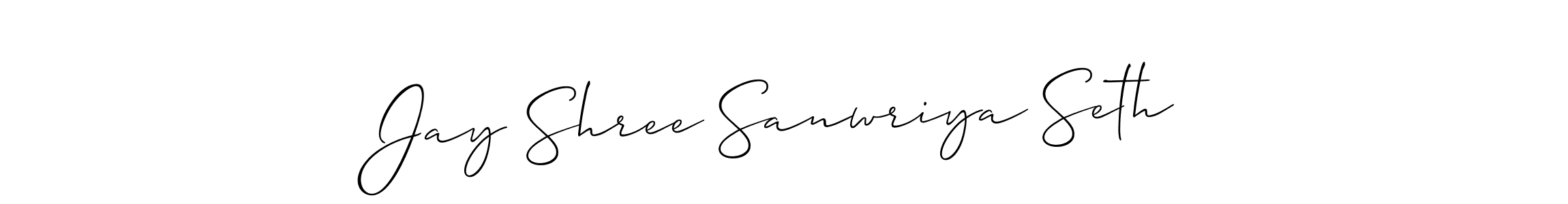 Make a beautiful signature design for name Jay Shree Sanwriya Seth. Use this online signature maker to create a handwritten signature for free. Jay Shree Sanwriya Seth signature style 2 images and pictures png