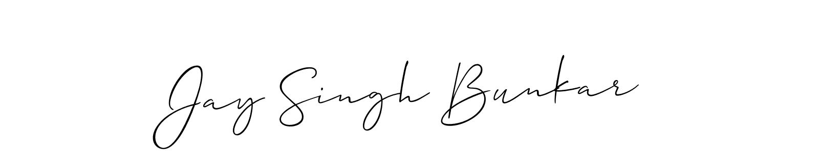 Design your own signature with our free online signature maker. With this signature software, you can create a handwritten (Allison_Script) signature for name Jay Singh Bunkar. Jay Singh Bunkar signature style 2 images and pictures png