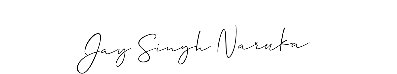 It looks lik you need a new signature style for name Jay Singh Naruka. Design unique handwritten (Allison_Script) signature with our free signature maker in just a few clicks. Jay Singh Naruka signature style 2 images and pictures png