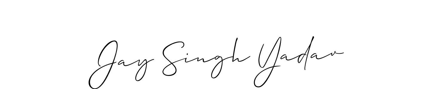 It looks lik you need a new signature style for name Jay Singh Yadav. Design unique handwritten (Allison_Script) signature with our free signature maker in just a few clicks. Jay Singh Yadav signature style 2 images and pictures png