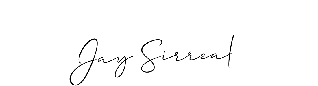 if you are searching for the best signature style for your name Jay Sirreal. so please give up your signature search. here we have designed multiple signature styles  using Allison_Script. Jay Sirreal signature style 2 images and pictures png