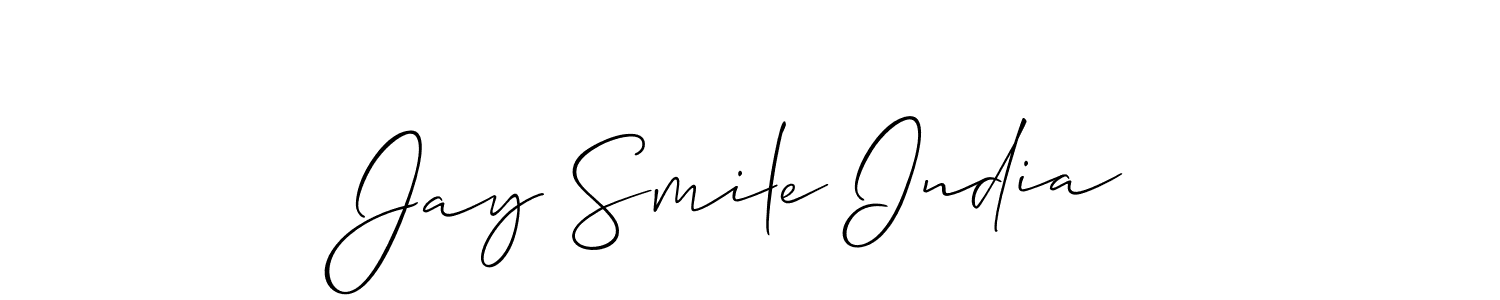 How to Draw Jay Smile India signature style? Allison_Script is a latest design signature styles for name Jay Smile India. Jay Smile India signature style 2 images and pictures png