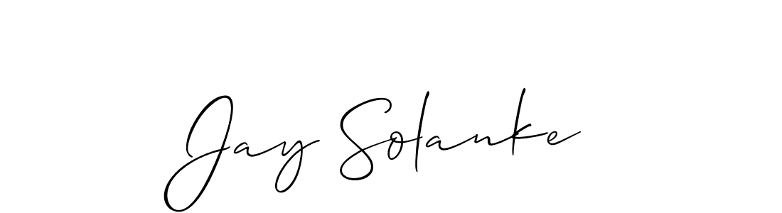 How to make Jay Solanke signature? Allison_Script is a professional autograph style. Create handwritten signature for Jay Solanke name. Jay Solanke signature style 2 images and pictures png