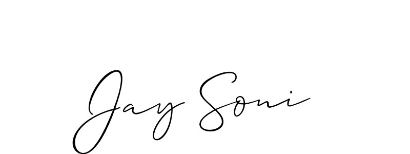You should practise on your own different ways (Allison_Script) to write your name (Jay Soni) in signature. don't let someone else do it for you. Jay Soni signature style 2 images and pictures png