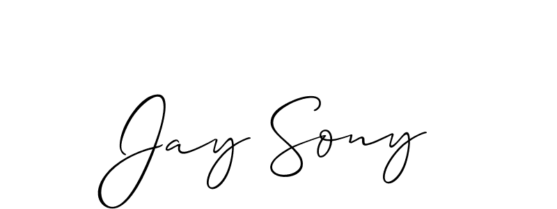 Also You can easily find your signature by using the search form. We will create Jay Sony name handwritten signature images for you free of cost using Allison_Script sign style. Jay Sony signature style 2 images and pictures png
