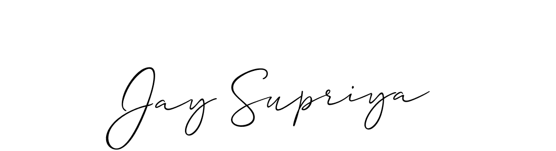 You can use this online signature creator to create a handwritten signature for the name Jay Supriya. This is the best online autograph maker. Jay Supriya signature style 2 images and pictures png