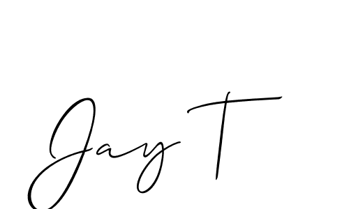 if you are searching for the best signature style for your name Jay T. so please give up your signature search. here we have designed multiple signature styles  using Allison_Script. Jay T signature style 2 images and pictures png