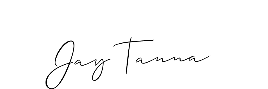 Also we have Jay Tanna name is the best signature style. Create professional handwritten signature collection using Allison_Script autograph style. Jay Tanna signature style 2 images and pictures png