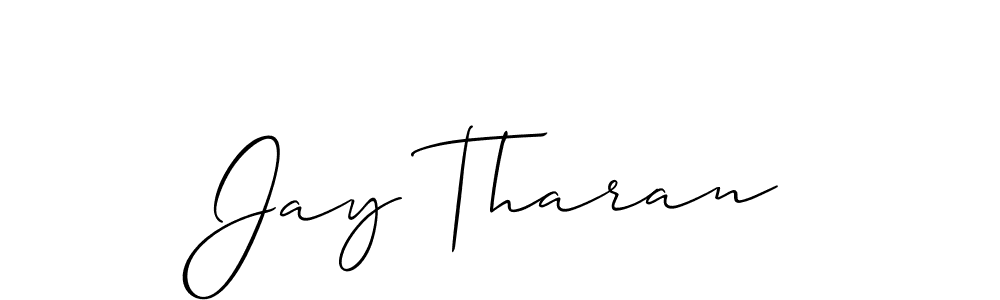 How to make Jay Tharan name signature. Use Allison_Script style for creating short signs online. This is the latest handwritten sign. Jay Tharan signature style 2 images and pictures png