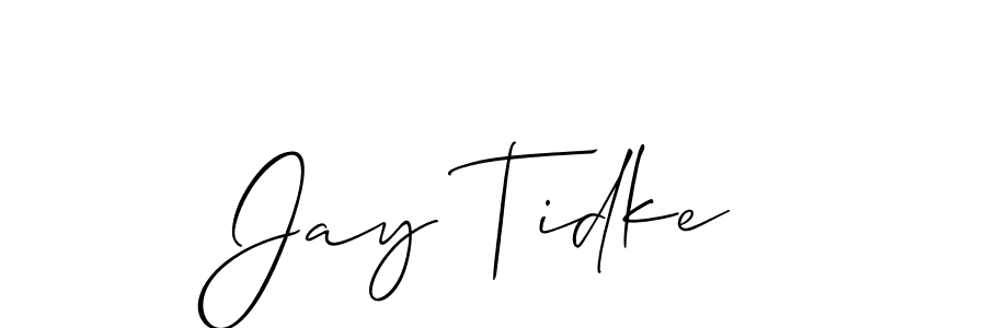 Design your own signature with our free online signature maker. With this signature software, you can create a handwritten (Allison_Script) signature for name Jay Tidke. Jay Tidke signature style 2 images and pictures png